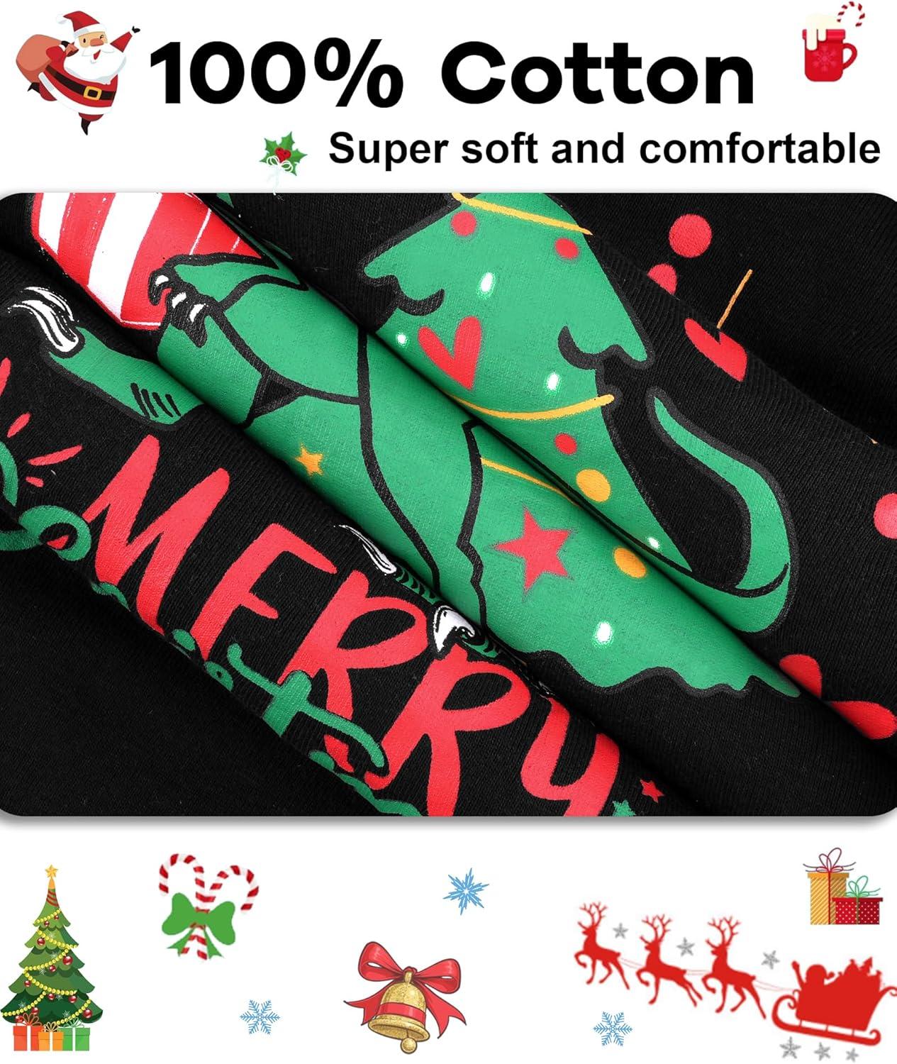 imageDAUGHTER QUEEN 18 Months12 Years Boys amp Girls Christmas Pajamas 100 Cotton Sleepwear2pcsblackdinosaurcba24