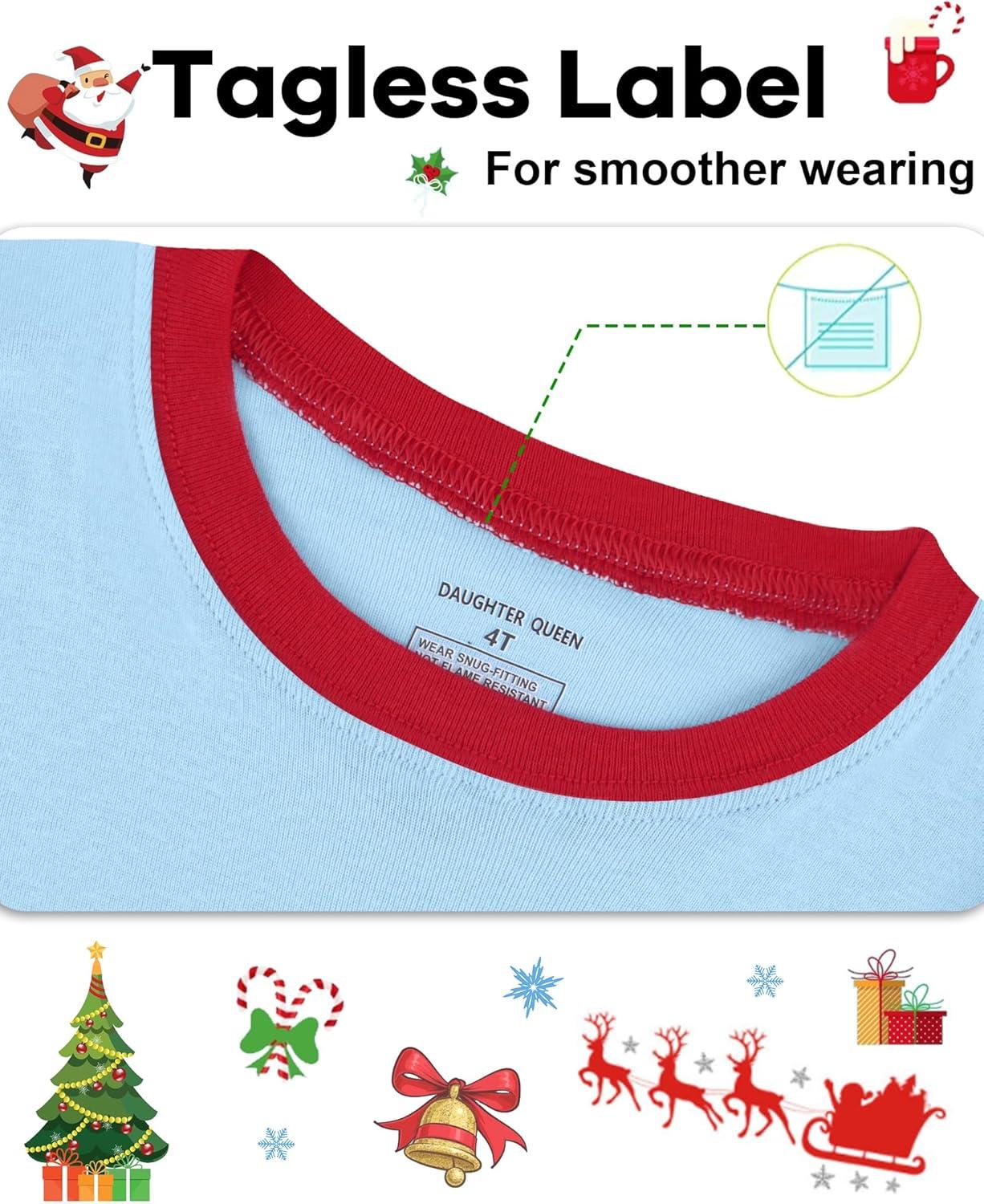 imageDAUGHTER QUEEN 18 Months12 Years Boys amp Girls Christmas Pajamas 100 Cotton Sleepwear2pcsbluepolar Bearcba25