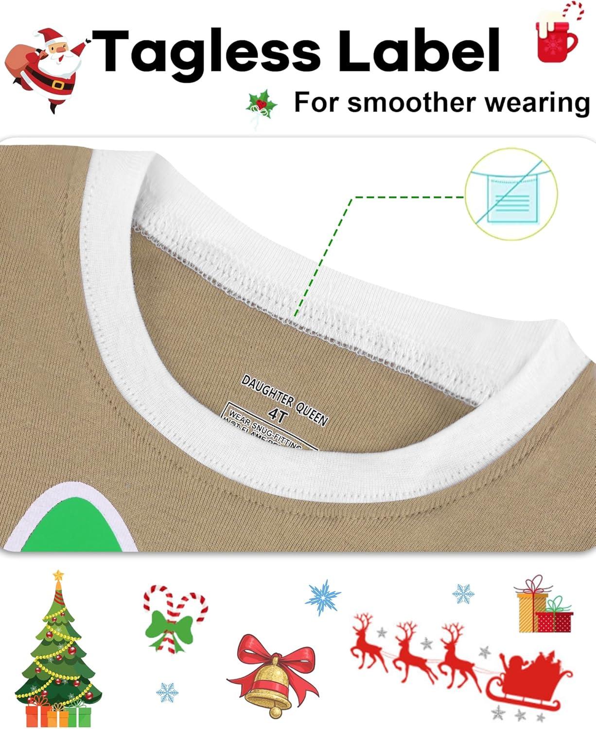 imageDAUGHTER QUEEN 18 Months12 Years Boys amp Girls Christmas Pajamas 100 Cotton Sleepwear2pcsbrowngingerbreadcba25