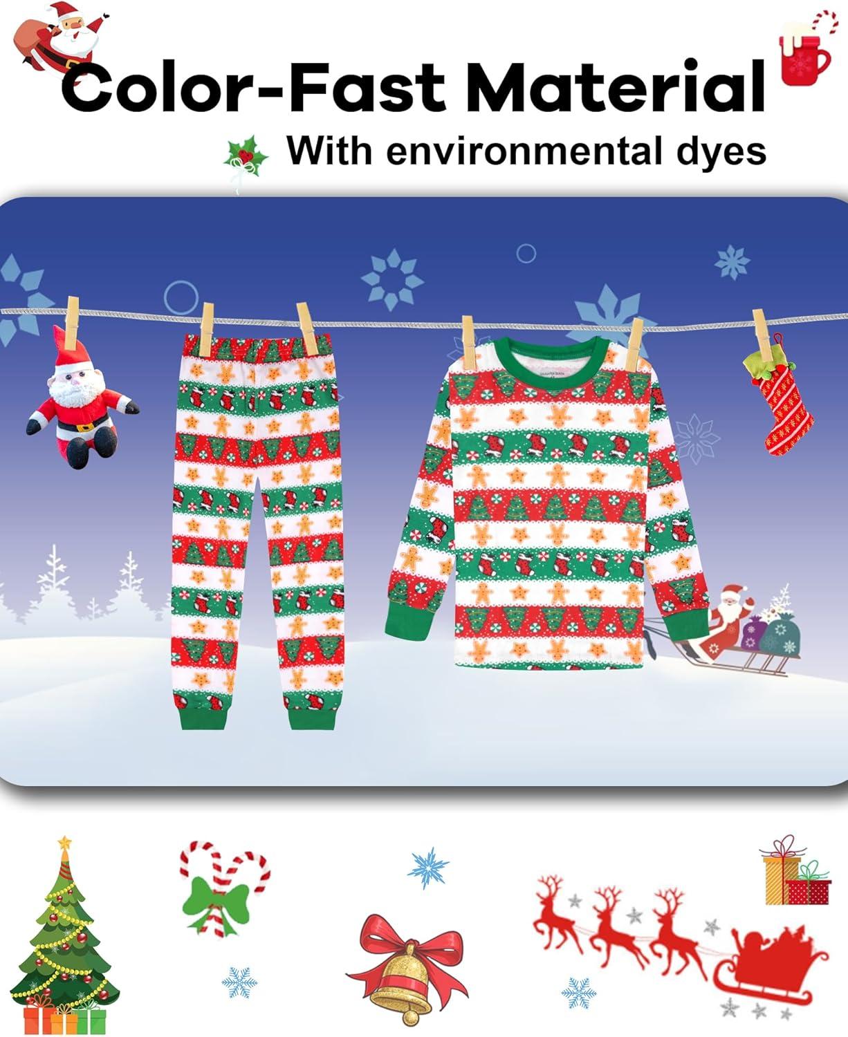 imageDAUGHTER QUEEN 18 Months12 Years Boys amp Girls Christmas Pajamas 100 Cotton Sleepwear2pcscolorfulfair Islecba25