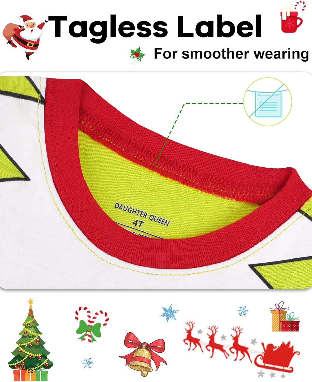 imageDAUGHTER QUEEN 18 Months12 Years Boys amp Girls Christmas Pajamas 100 Cotton Sleepwear2pcsgreenelfcba25
