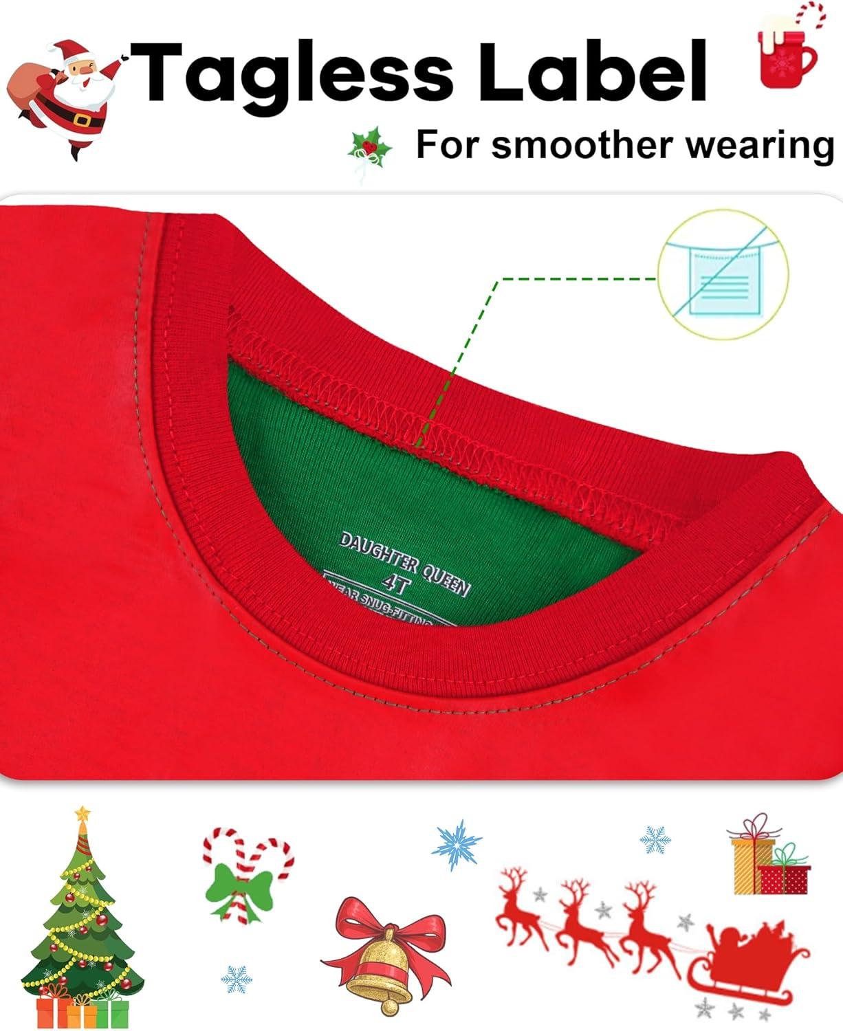 imageDAUGHTER QUEEN 18 Months12 Years Boys amp Girls Christmas Pajamas 100 Cotton Sleepwear2pcsgreenelfcbb25