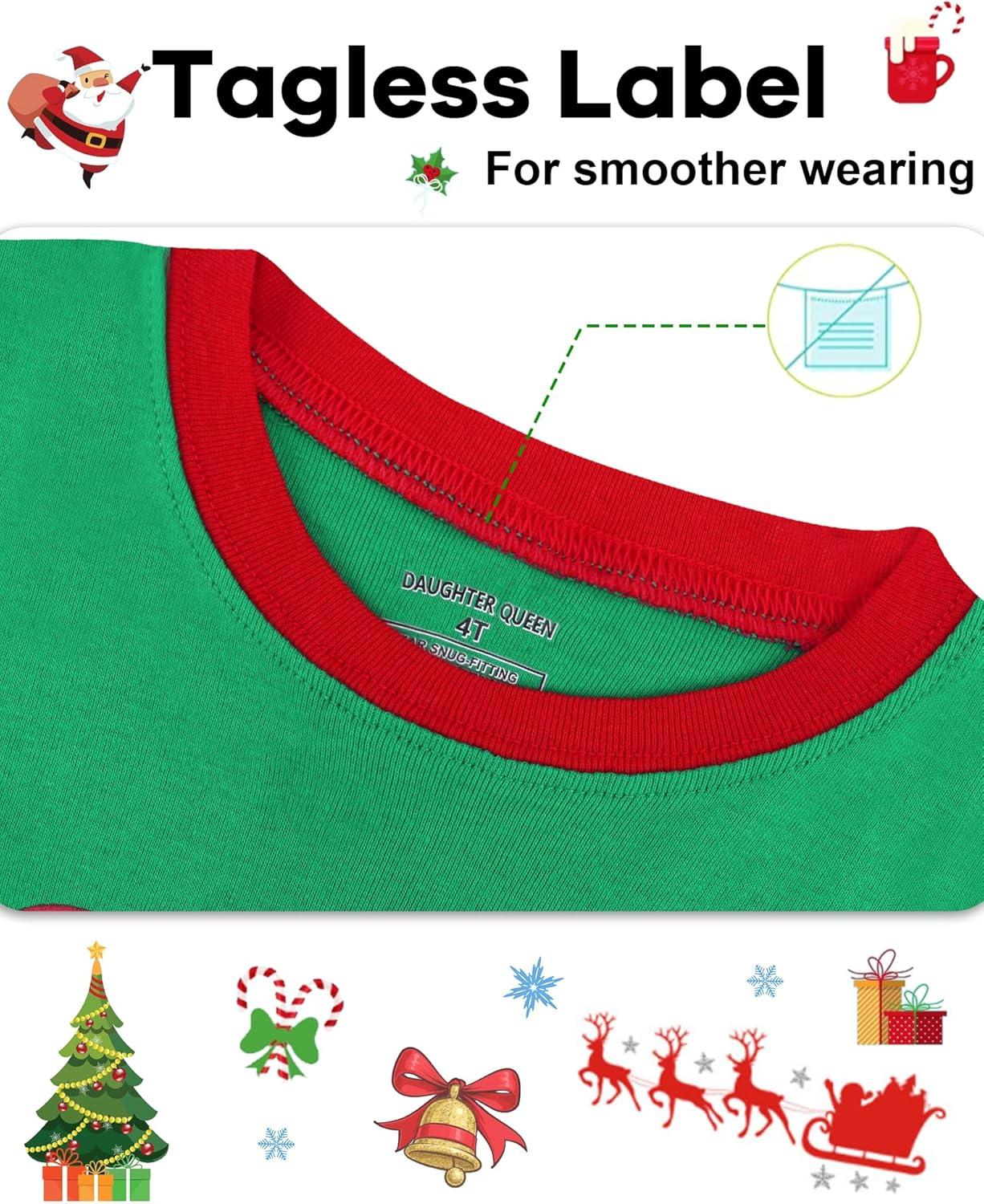 imageDAUGHTER QUEEN 18 Months12 Years Boys amp Girls Christmas Pajamas 100 Cotton Sleepwear2pcsgreenmonster Truckcba25