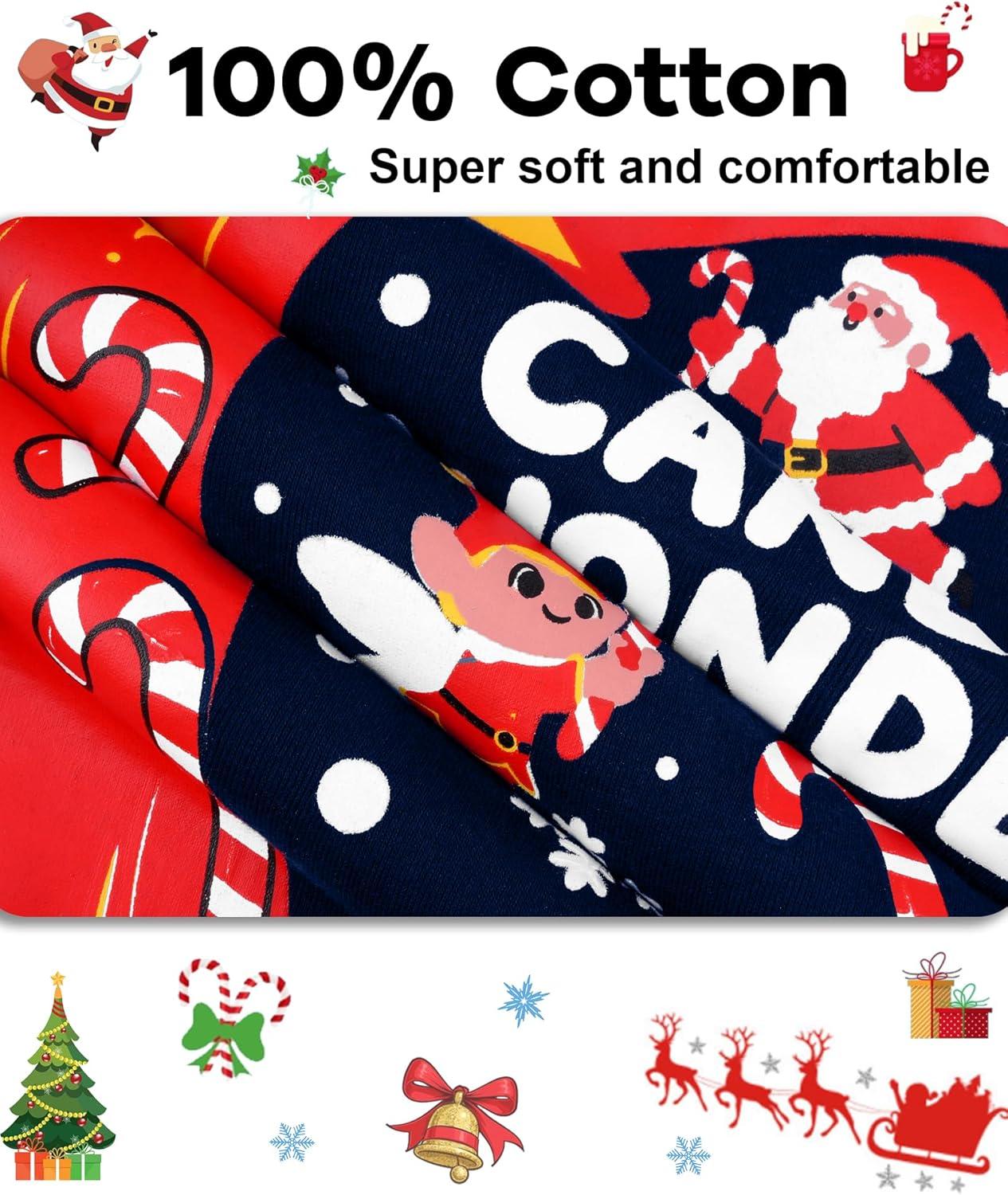 imageDAUGHTER QUEEN 18 Months12 Years Boys amp Girls Christmas Pajamas 100 Cotton Sleepwear2pcsnavycandy Canecba25