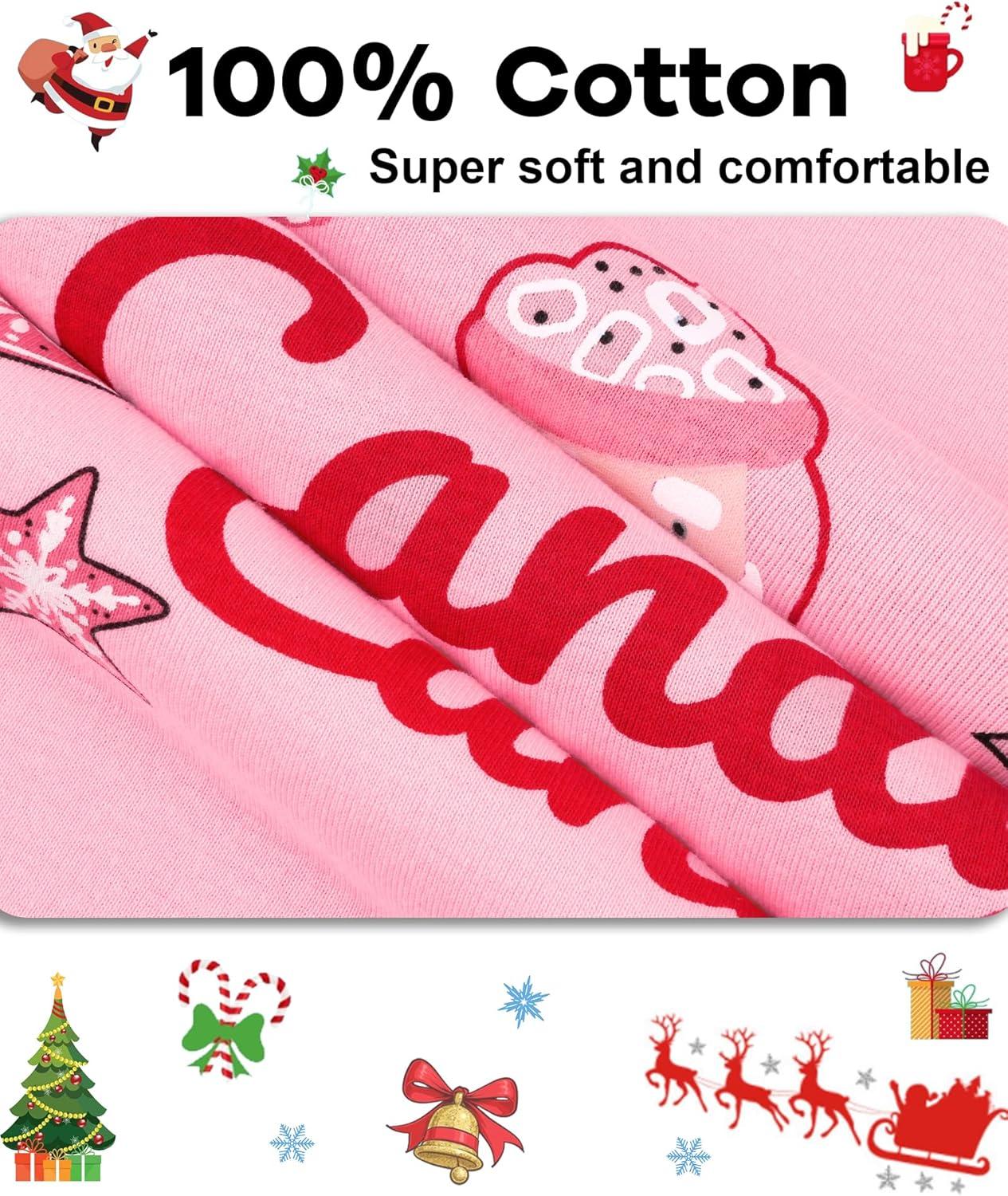 imageDAUGHTER QUEEN 18 Months12 Years Boys amp Girls Christmas Pajamas 100 Cotton Sleepwear2pcspinkcandy Canecga25
