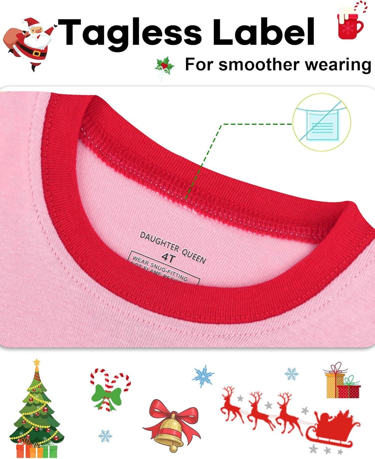 imageDAUGHTER QUEEN 18 Months12 Years Boys amp Girls Christmas Pajamas 100 Cotton Sleepwear2pcspinkcandy Canecga25