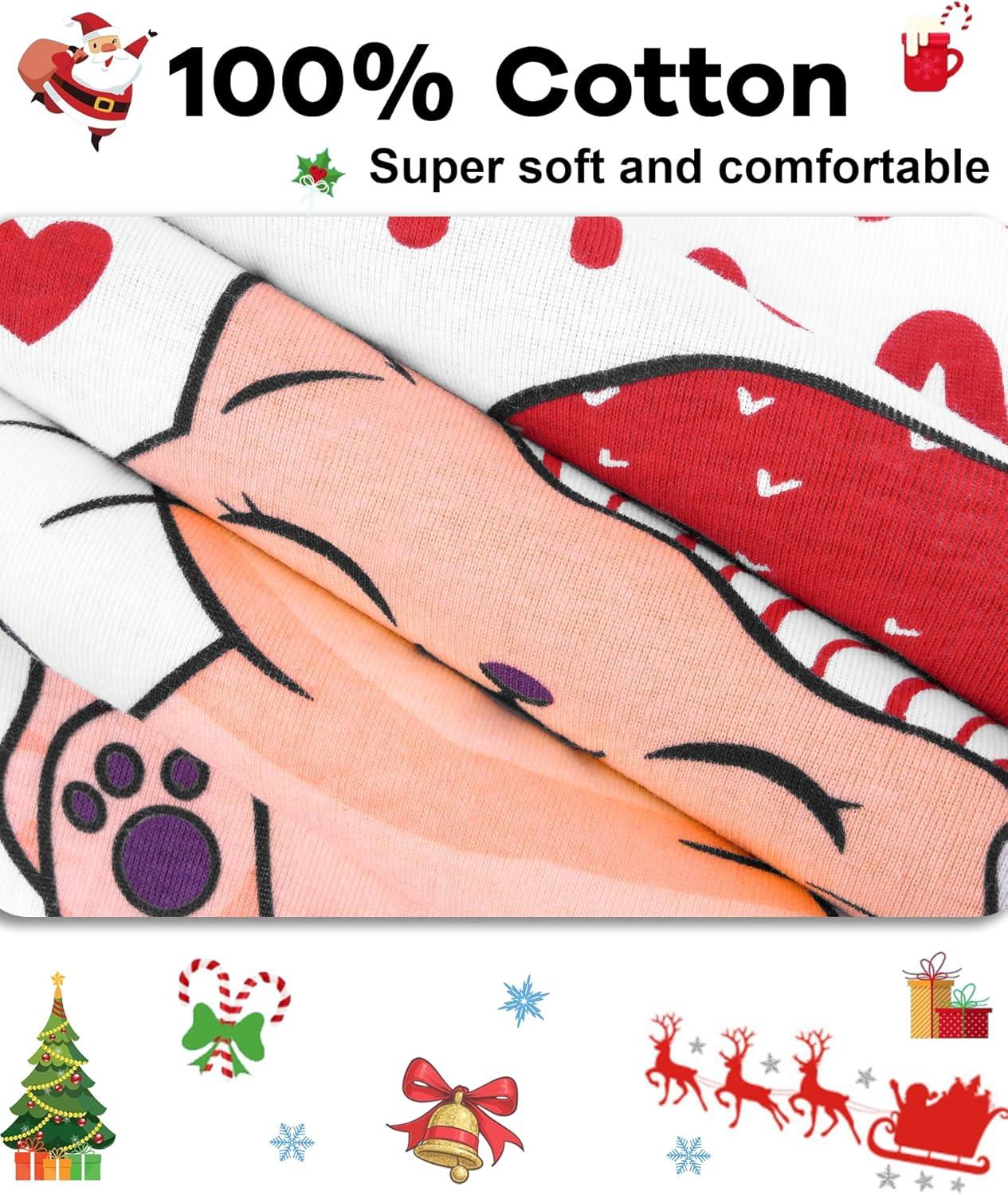 imageDAUGHTER QUEEN 18 Months12 Years Boys amp Girls Christmas Pajamas 100 Cotton Sleepwear2pcspinkcatcga25