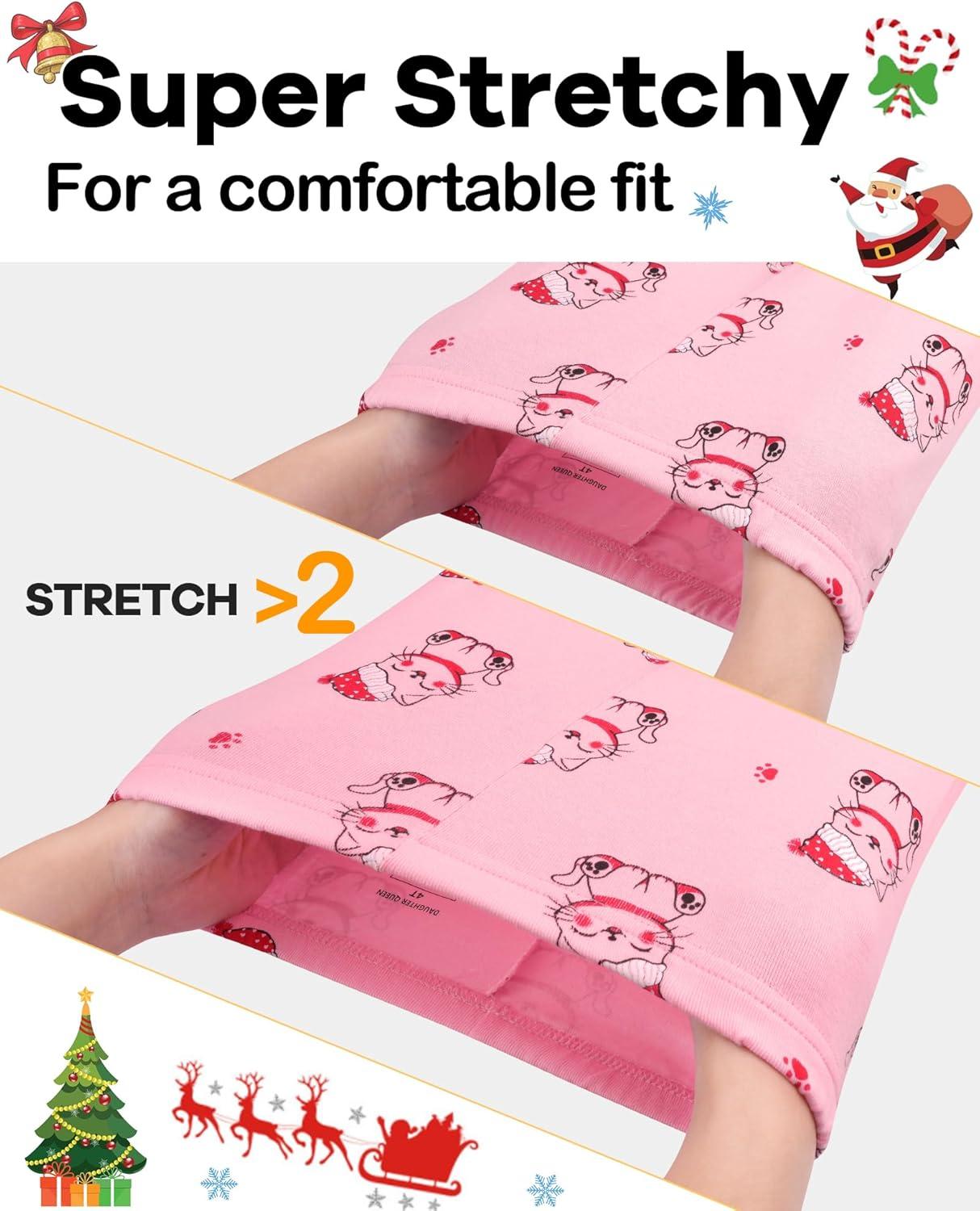 imageDAUGHTER QUEEN 18 Months12 Years Boys amp Girls Christmas Pajamas 100 Cotton Sleepwear2pcspinkcatcga25