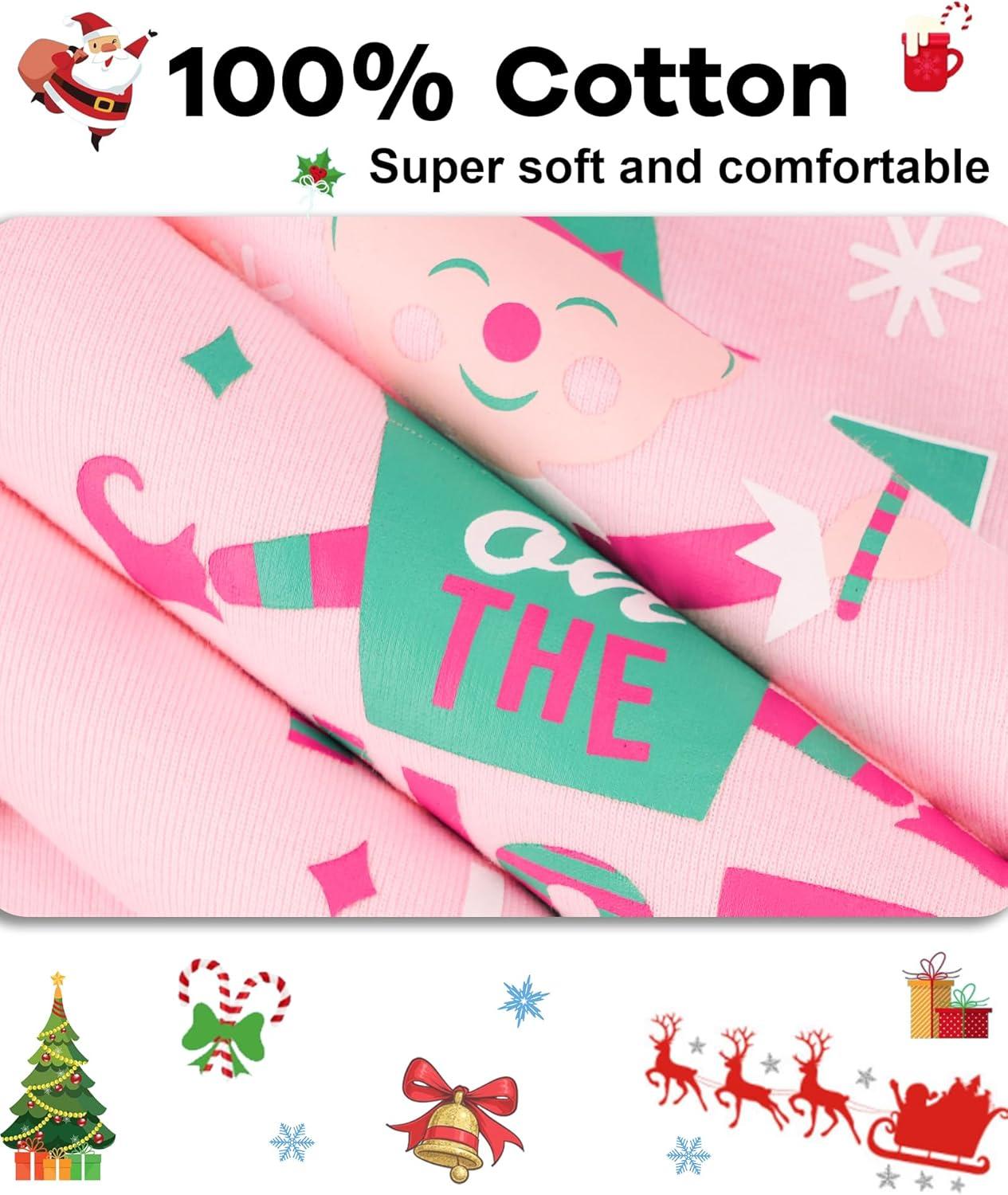 imageDAUGHTER QUEEN 18 Months12 Years Boys amp Girls Christmas Pajamas 100 Cotton Sleepwear2pcspinkelfcga23