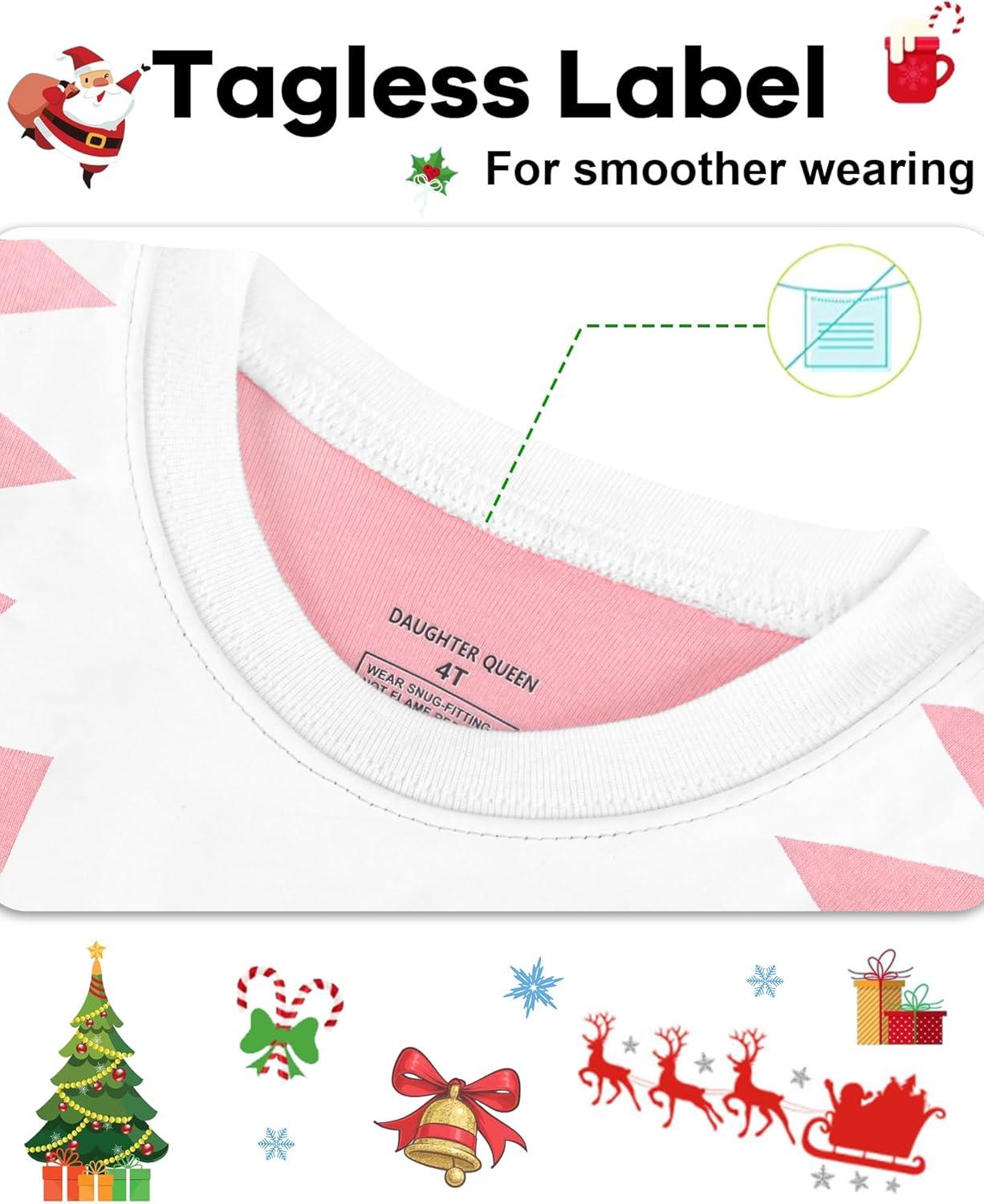 imageDAUGHTER QUEEN 18 Months12 Years Boys amp Girls Christmas Pajamas 100 Cotton Sleepwear2pcspinkelfcga25