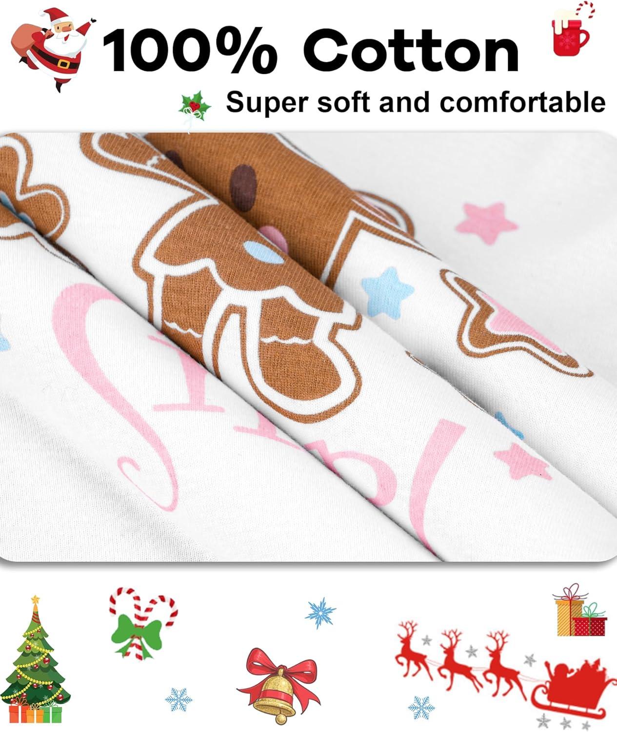 imageDAUGHTER QUEEN 18 Months12 Years Boys amp Girls Christmas Pajamas 100 Cotton Sleepwear2pcspinkgingerbreadcga23