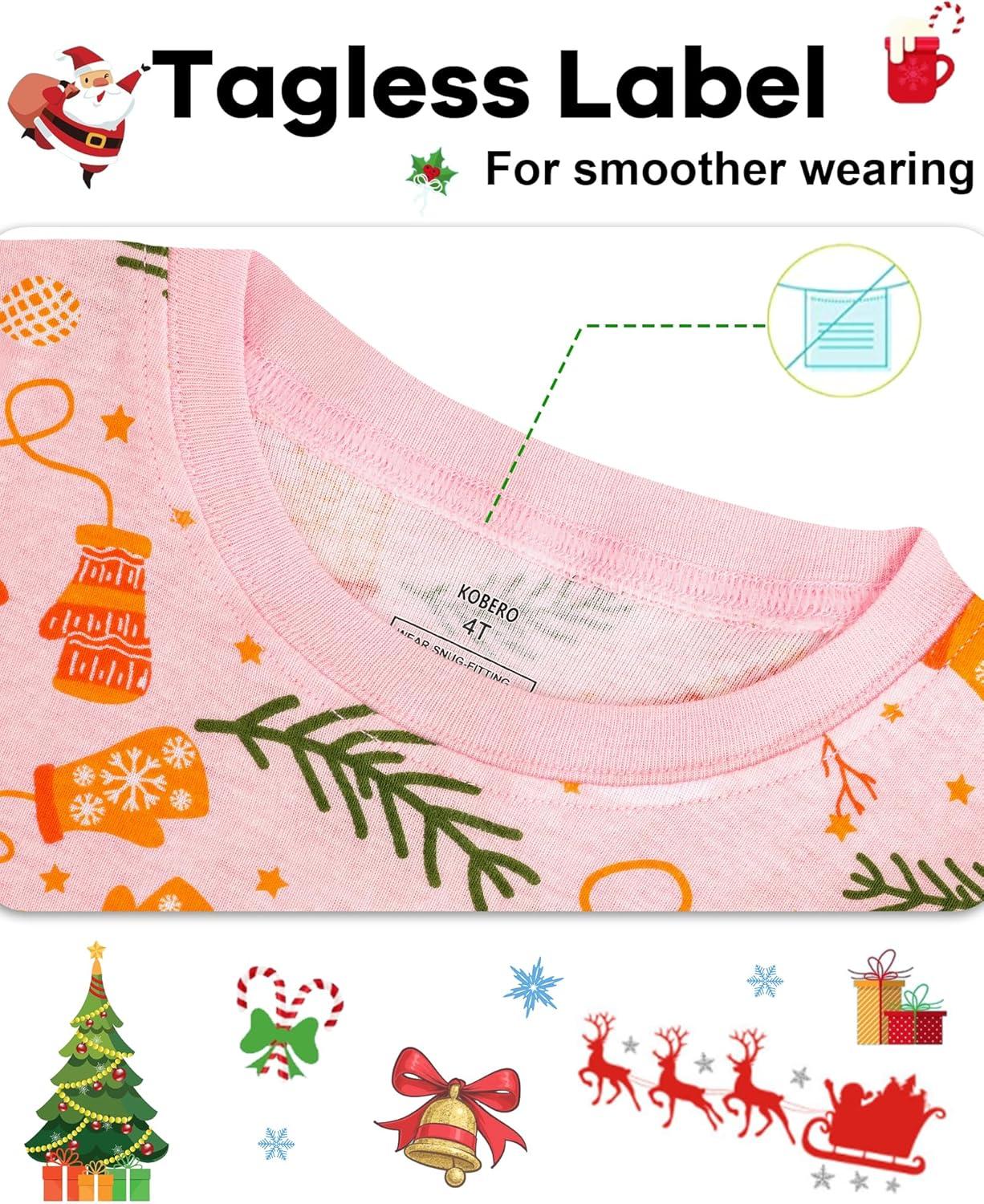 imageDAUGHTER QUEEN 18 Months12 Years Boys amp Girls Christmas Pajamas 100 Cotton Sleepwear2pcspinksnowmancga23