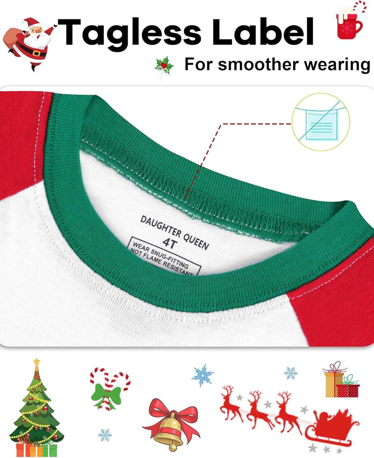 imageDAUGHTER QUEEN 18 Months12 Years Boys amp Girls Christmas Pajamas 100 Cotton Sleepwear2pcsredcarcba25
