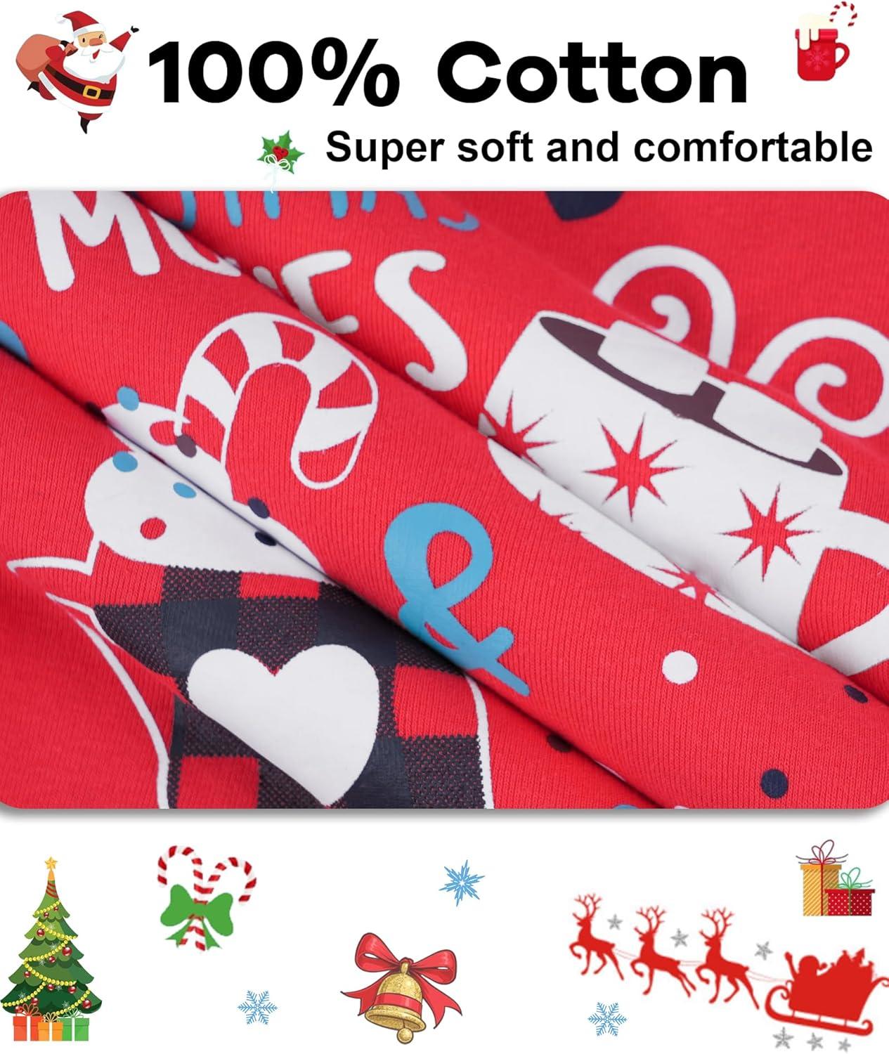 imageDAUGHTER QUEEN 18 Months12 Years Boys amp Girls Christmas Pajamas 100 Cotton Sleepwear2pcsredplaidcga23