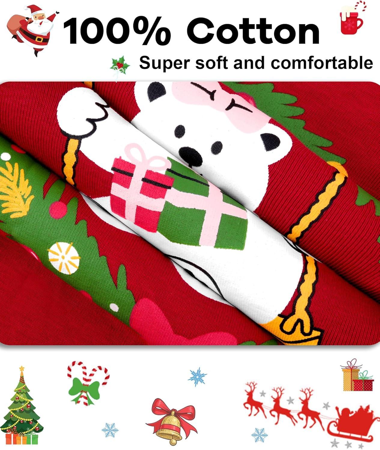 imageDAUGHTER QUEEN 18 Months12 Years Boys amp Girls Christmas Pajamas 100 Cotton Sleepwear2pcsredpolar Bearcga25