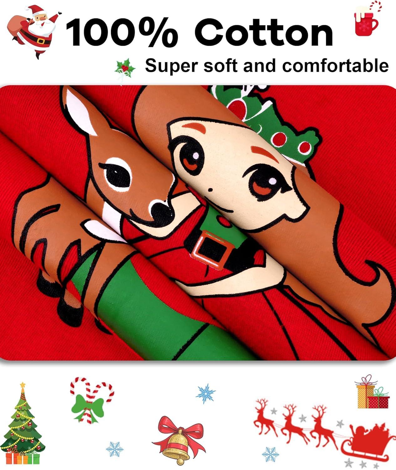 imageDAUGHTER QUEEN 18 Months12 Years Boys amp Girls Christmas Pajamas 100 Cotton Sleepwear2pcsredprincesscga25