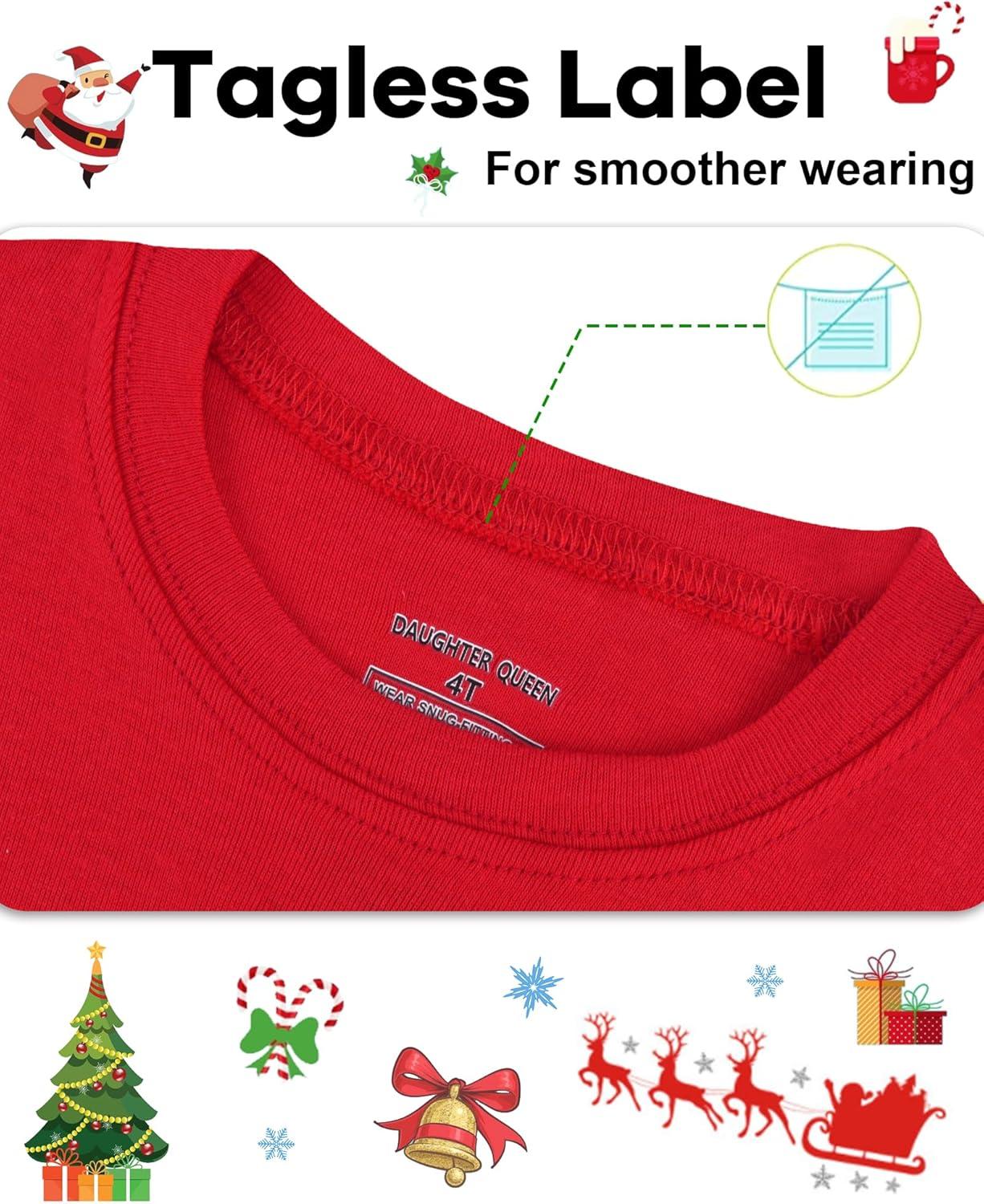 imageDAUGHTER QUEEN 18 Months12 Years Boys amp Girls Christmas Pajamas 100 Cotton Sleepwear2pcsredprincesscga25