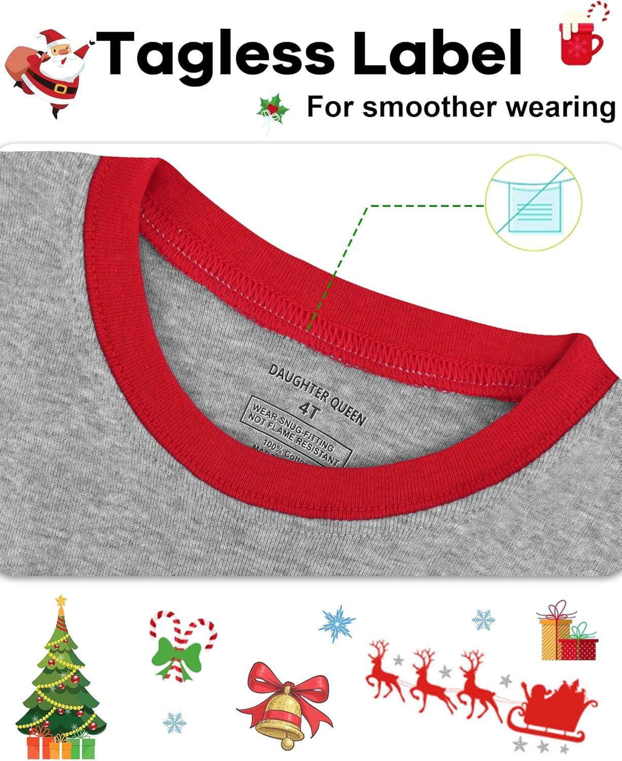 imageDAUGHTER QUEEN 18 Months12 Years Boys amp Girls Christmas Pajamas 100 Cotton Sleepwear2pcsredreindeercba25
