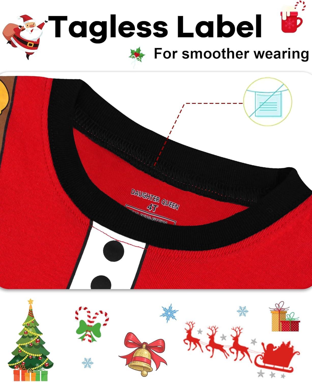 imageDAUGHTER QUEEN 18 Months12 Years Boys amp Girls Christmas Pajamas 100 Cotton Sleepwear2pcsredsanta Clauscba25