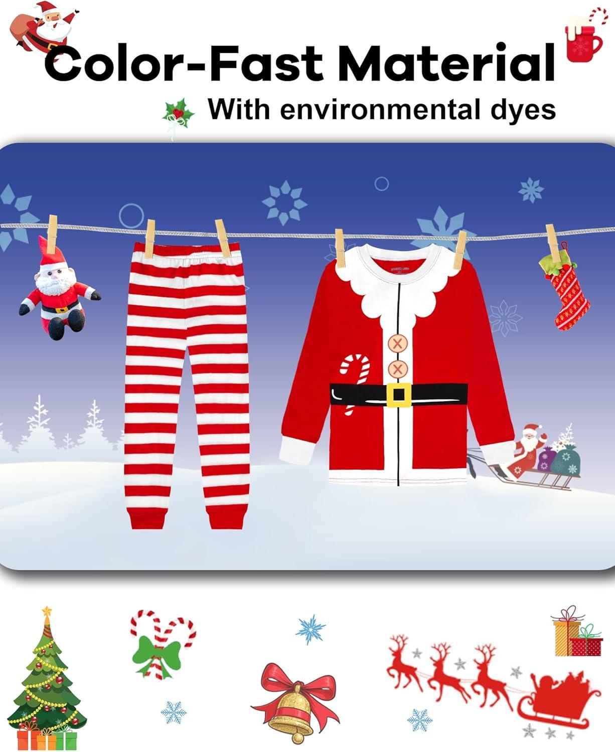 imageDAUGHTER QUEEN 18 Months12 Years Boys amp Girls Christmas Pajamas 100 Cotton Sleepwear2pcsredsanta Clauscbga25