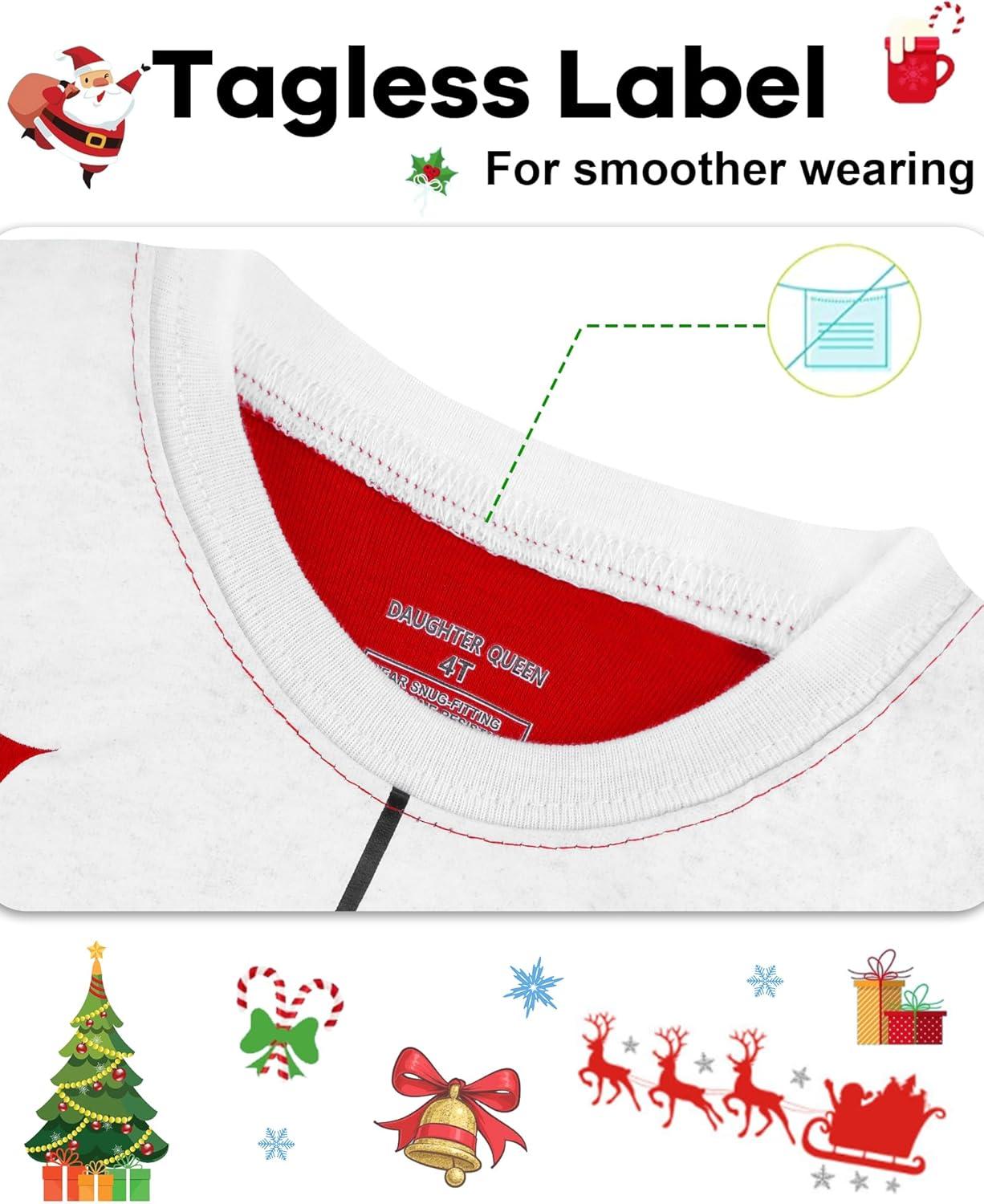 imageDAUGHTER QUEEN 18 Months12 Years Boys amp Girls Christmas Pajamas 100 Cotton Sleepwear2pcsredsanta Clauscbga25