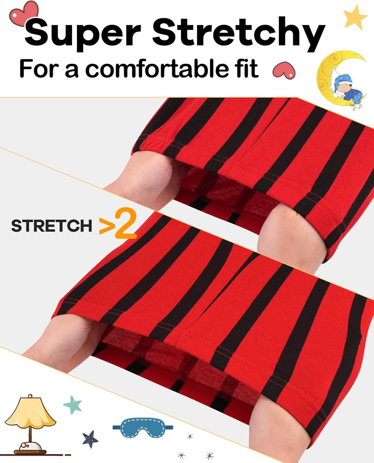 imageDAUGHTER QUEEN Boys Pajamas 4 Pieces Long Set 100 Cotton Sleepwear Size 18 Months12 Years4pcsblueBlackpiratelba24