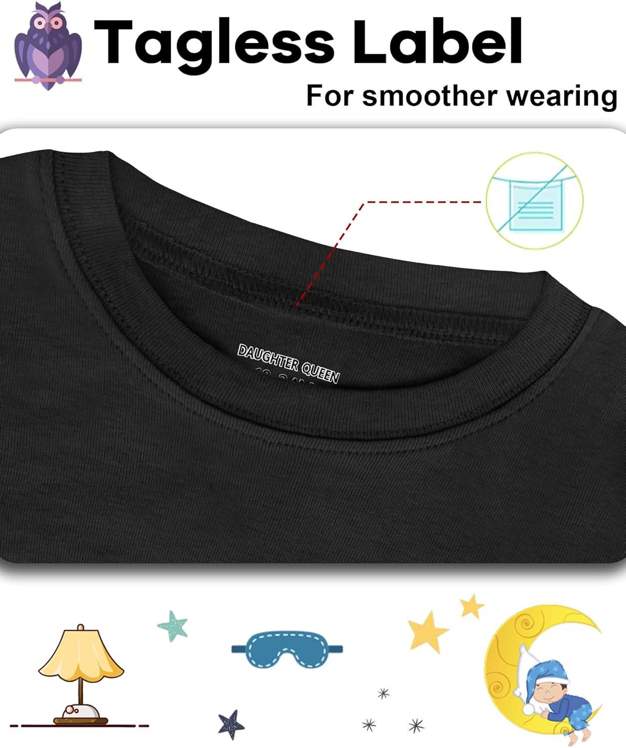 imageDAUGHTER QUEEN Boys Summer Pajamas Set 4 Pieces 100 Cotton Sleepwear Size 18 Months12 Years4pcsblackWhitemonster Trucksba24