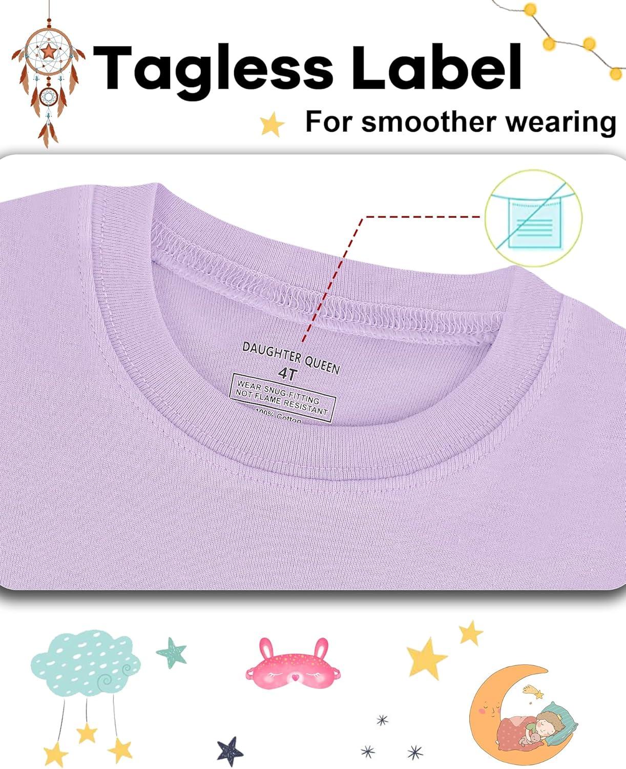 imageDAUGHTER QUEEN Boys amp Girls 100 Cotton Holiday Pajamas Halloween Christmas Sleepwear 18M12Y2pcspurplesolidlga25