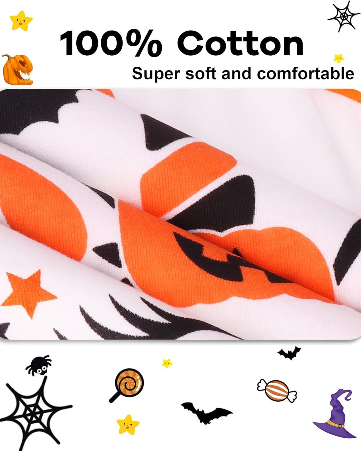 imageDAUGHTER QUEEN Boys amp Girls 100 Cotton Holiday Pajamas Halloween Christmas Sleepwear 18M12YUnicornOrangeWhiteBlacka22