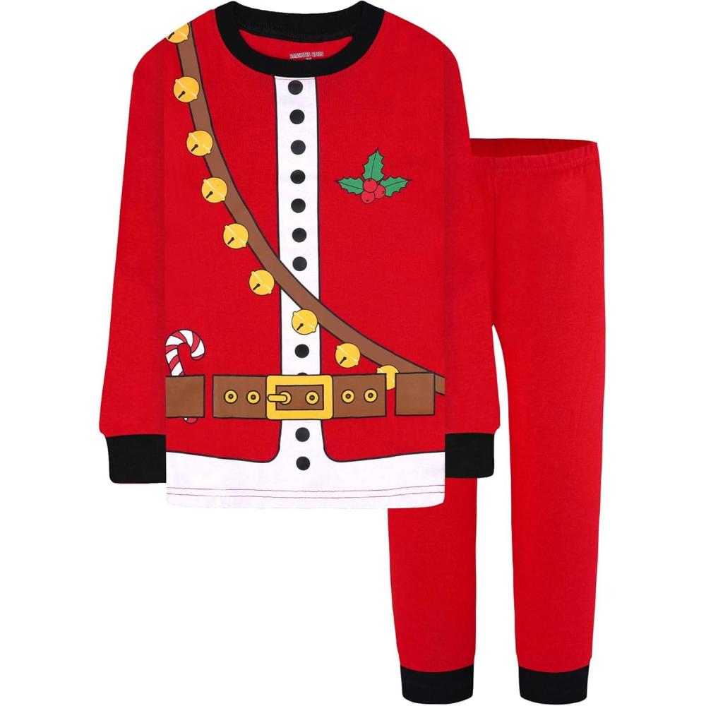 imageDAUGHTER QUEEN 18 Months12 Years Boys amp Girls Christmas Pajamas 100 Cotton Sleepwear2pcsredsanta Clauscba25