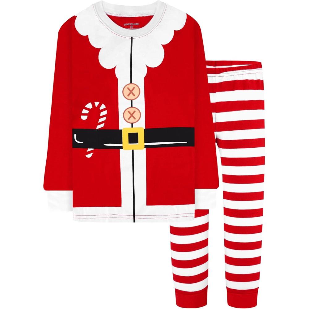 imageDAUGHTER QUEEN 18 Months12 Years Boys amp Girls Christmas Pajamas 100 Cotton Sleepwear2pcsredsanta Clauscbga25