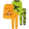 4pcs-green/Yellow-airplane/Helicopter-lba24