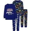 4pcs-navy Blue/Black-dinosaur-lba22