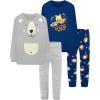 4pcs-navy Blue/Grey-bear-lba24