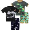 4pcs-camouflage Green/Black-dinosaur