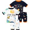 4pcs-dark Blue/White-space-sba25