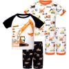 4pcs-white/Orange-excavator
