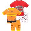 4pcs-red/Yellow-fire Truck/Fireman-sba24