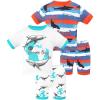 4pcs-white/Multicolor-shark-sba25