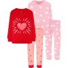 4pcs-pink/Red-heart-lga25