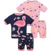 4pcs-pink/Navy-flamingo-sga25