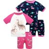4pcs-rosepink/Navy-dinosaur-sga25