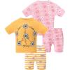 4pcs-yellow/Pink-flower-sga25