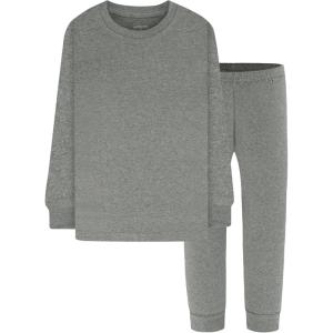 DAUGHTER QUEEN Boys & Girls 100% Cotton Holiday Pajamas, Halloween Christmas Sleepwear 18M-12Y(2pcs-grey-solid-lba25)