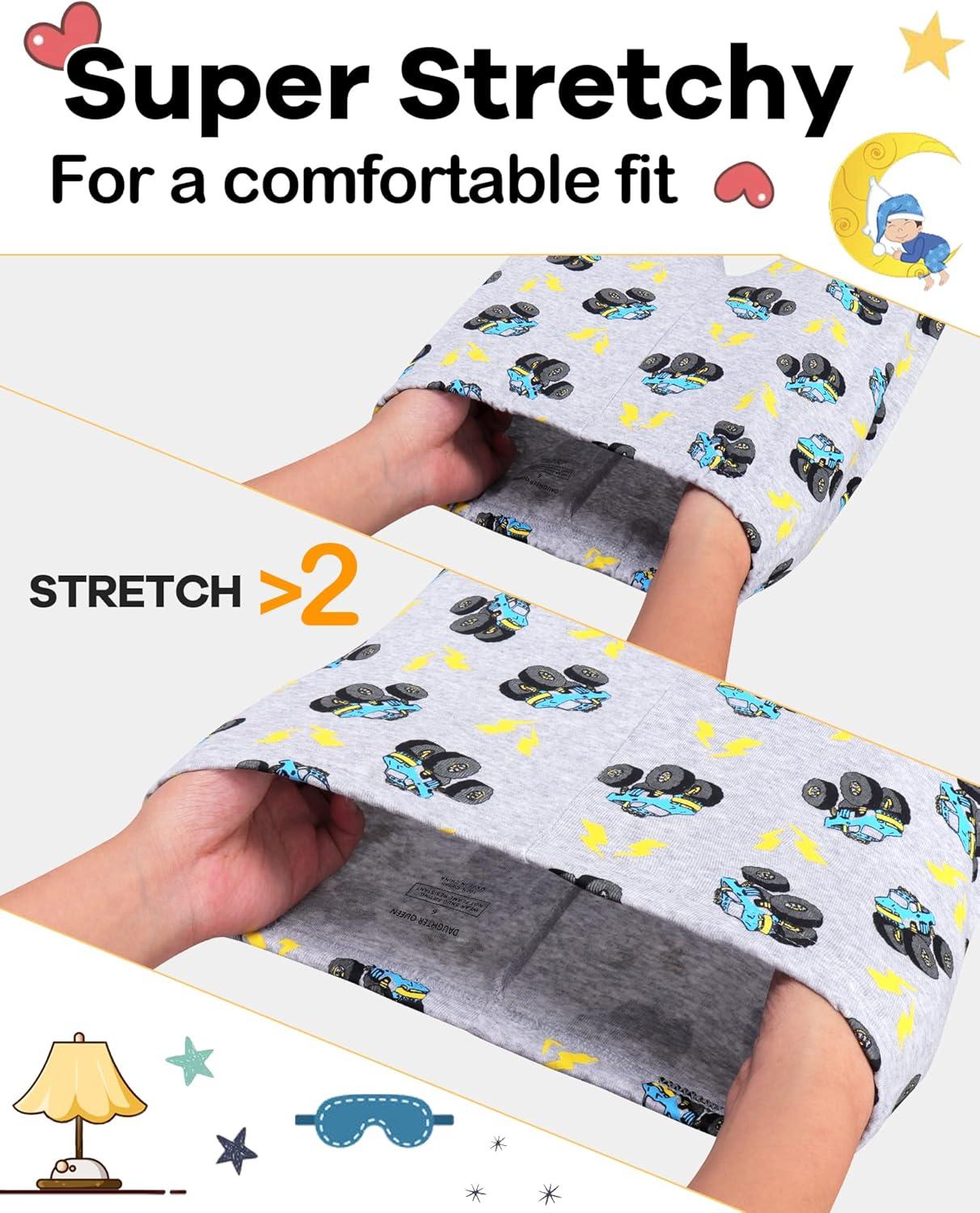 imageDAUGHTER QUEEN Boys Pajamas 1824 Months Summer PJs Monster Truck Pj Sets Baby Toddler Cotton Short Sleeve Sleepwear Jammies Sleeping Clothes Outfits 18mMo 24mMth