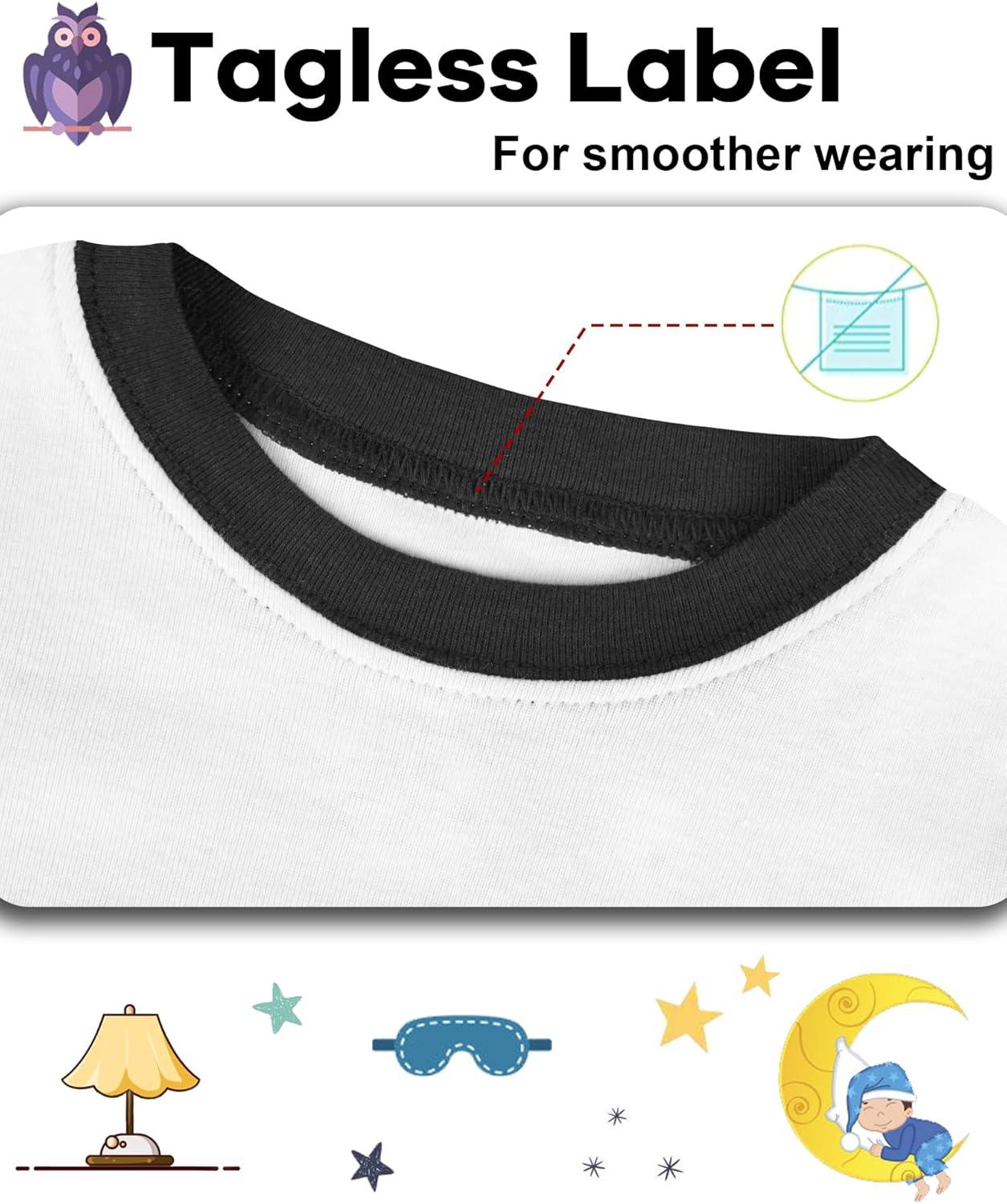 imageDAUGHTER QUEEN Boys Pajamas Toddler Summer PJs Kids Garbage Truck Sleepwear Cotton Short Sleeve Pj Sets Children 4 Piece Jammies Trash Truck Clothes Size 2T Age 2 Years
