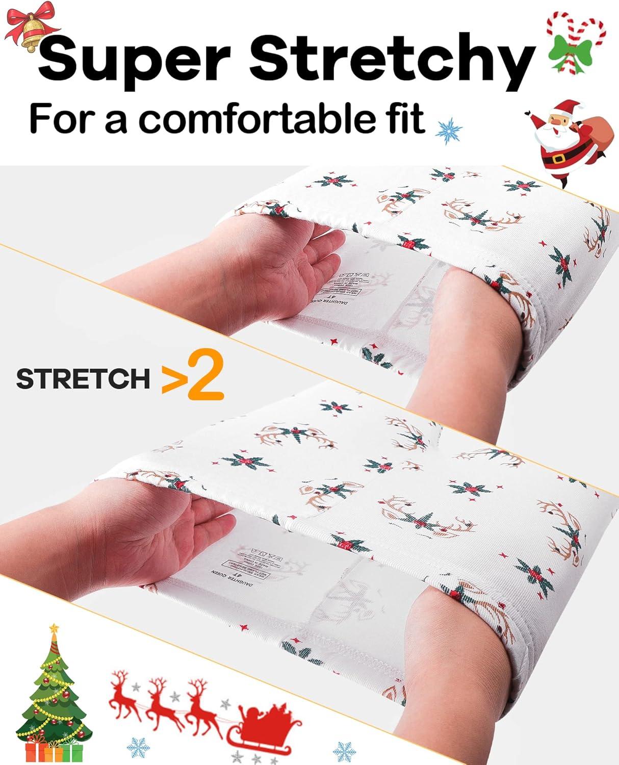 imageDAUGHTER QUEEN Girls Christmas Pajamas Set 100 Cotton Long Sleeve Pjs Unicorn Pajamas for Girls Pj Kids Xmas Sleepwear Reindeer Sleeping Clothes Deer Jammies Size 10 9 Age 810 Years Old