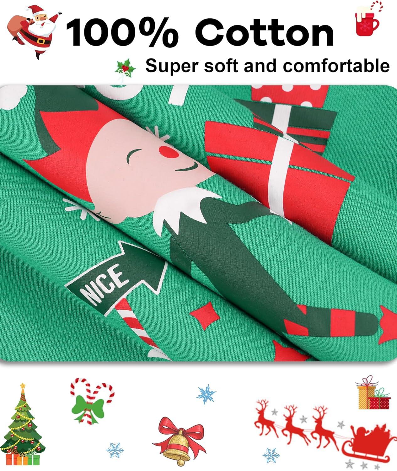imageDAUGHTER QUEEN 18 Months12 Years Boys amp Girls Christmas Pajamas 100 Cotton Sleepwear2pcsgreenelfcbb23