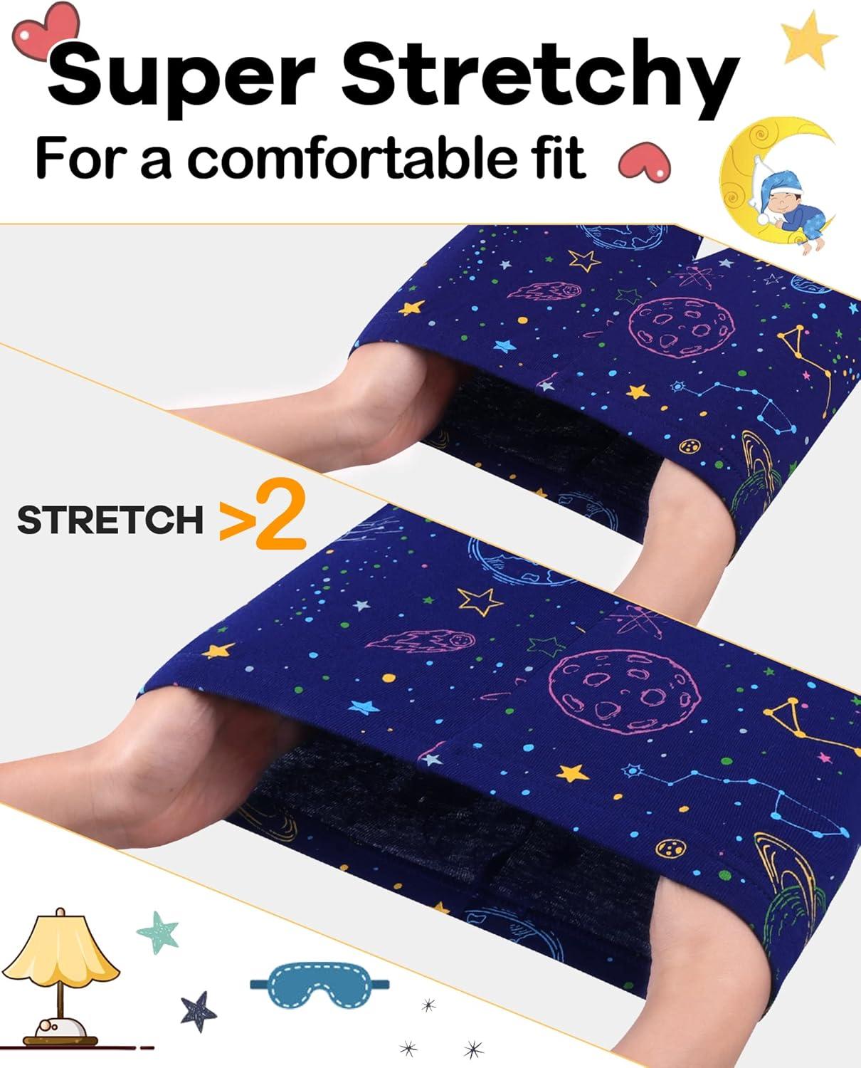 imageDAUGHTER QUEEN Boys Long Sleeve Pajamas Toddler Kids Pjs 5T Soft Cotton Pj Sets Children Sleepwear Jammies Space Clothes Size 5 Years Old Small Pijamas Nios