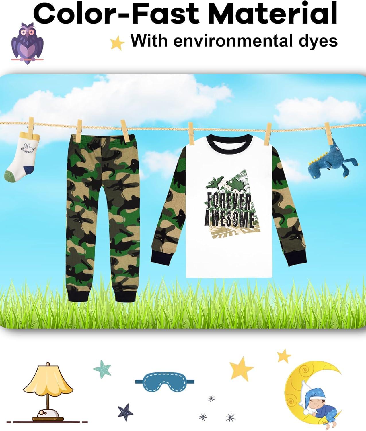 imageDAUGHTER QUEEN Letter Pajamas for Boys Toddler Kids 100 Cotton Pjs 3T Children Pj Sets Jammies Camo Sleepwear Clothes Size 3 Years Outfits Pyjamas Shirts Pijamas Ninos